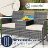 Casaria Panchina da Giardino Polyrattan Resistente Anteprima dell’immagine prodotto 3
