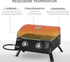 Outsunny Gasgrill BBQ Tischgrill 2 Brennern Camping Grill Produktbild-Vorschau 4
