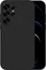 A black phone case is shown on a black background. Produktbild-Vorschau
