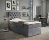 NORDELO Boxspringbett ELEGANTE 100x200 cm Grau Komplett-Set Produktbild-Vorschau 6