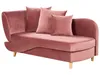 BELIANI Chaiselongue Linksseitig Rosa Samtstoff mit Produktbild-Vorschau 4
