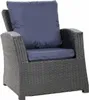 Gartenkissen fur polyratanen 4er set Sitzkissen 56x52x7, Produktbild-Vorschau 1