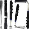 A collection of inspection tools, including a flashlight, a magnetic pickup tool, and an inspection mirror, arranged on a white background. Produktbild-Vorschau