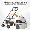 2 in 1 Hundewagen,Hundebuggy mit abnehmbarem Träger, Produktbild-Vorschau 3