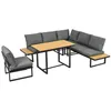 Garten-Essgruppe, 5-sit Gartenmöbel-Set, Eckstellung, mit Produktbild-Vorschau 8