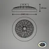 Technical drawing and dimensions of a ceiling fan light. Produktbild-Vorschau