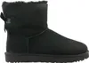 A black Ugg boot with a bow on the back, isolated on a white background. Produktbild-Vorschau