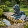 Löwe Solar Brunnen Wasserspeier solarbetrieben – Teichfigur Produktbild-Vorschau 1
