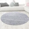 Moderner Hochflor Teppich in Silbergrau – stilvolles Design Produktbild-Vorschau 1