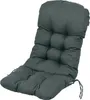 A dark gray cushion for a chair, shown against a white background. Podgląd zdjęcia produktu