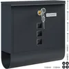 MONZANA® Cassetta Postale da Esterno 31x10x34 cm 2 Chiavi Anteprima dell’immagine prodotto 1