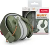 A pair of green Alpine Muffy hearing protection earmuffs is shown next to its packaging. Produktbild-Vorschau