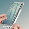 Hands are shown applying a clear phone case to a smartphone. Produktbild-Vorschau