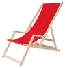 Sonnenliege Armlehne Rot Strand Campingstuhl Holz klappbar Produktbild-Vorschau 1
