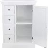 Kleiner Schrank HAMPTONS weiß mit Lamellentür Kommode Produktbild-Vorschau 3