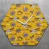Uhr hexagonal 40 cm Glas Geräuschlos weiße Zeiger - Gewürze Produktbild-Vorschau 1