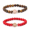 Mode Uni Schildkröte Naturstein Perlen Charm Armband Produktbild-Vorschau 3