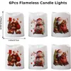 6 Stück Flammenlose LED Weihnachtskerzen mit Weihnachtsmann Produktbild-Vorschau 7