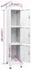vidaXL Schließfachschrank mit 3 Fächern 38x45x180 cm Produktbild-Vorschau 7
