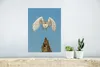 MuchoWow® Poster Schneeeule fliegt von einem Baumstamm weg Produktbild-Vorschau 5