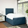 vidaXL Boxspringbett mit Matratze Blau 120x190 cm Samt Produktbild-Vorschau 4