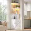 Armoire d'angle haute Merax avec éclairage LED et prises, Voir les images du produit 2