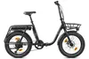 A black electric bicycle is shown against a white background. Produktbild-Vorschau