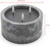 A three-wick LED candle in a concrete-look pot with dimensions indicated. Anteprima dell’immagine prodotto