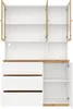 Merax Glasvitrine, mit LED-Beleuchtung, 3 Schubladen, 4 Produktbild-Vorschau 10