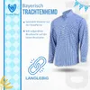 Trachtenhemd Edelweiß-Stickerei stehkragen 100% Baumwolle, Produktbild-Vorschau 3