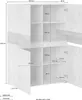 Kommode Rimini Sideboard 90cm weiß grifflos 4-türig Produktbild-Vorschau 4