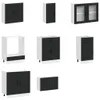 vidaXL 8-tlg. Küchenschrank-Set Kalmar Schwarz Produktbild-Vorschau 4