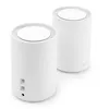 Two white cylindrical mesh Wi-Fi devices are shown against a white background. Produktbild-Vorschau