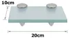 Ikodm Badregal aus Milchglas 20 × 10 cm, Glasablage aus 8 Produktbild-Vorschau 2