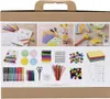 A collage of images showing various craft supplies and examples of crafts made with them. Produktbild-Vorschau