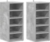 vidaXL Scarpiere 2 pezzi Grigio cemento 31,5x35x70 cm Anteprima dell’immagine prodotto 15