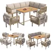 6-teiliges Gartenlounge-Set, Ecksofa mit 2 Sesseln & Tisch, Produktbild-Vorschau 7
