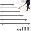A person is shown using a handrail on a staircase, with multiple handrails displayed in the foreground. Produktbild-Vorschau