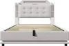 Lit rembourré en lin avec LED, connexions USB + TYPE-C, Voir les images du produit 8