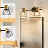 ZMH 2 Flammig Wandleuchten innen Wandlampe E14 Schwarz Produktbild-Vorschau 3