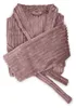 Eleganzzz Teddy Rippfleece Bademantel – altrosa - L Produktbild-Vorschau 4