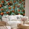 Vlies Fototapete - Orange grove - plant motif with fruit Produktbild-Vorschau 1