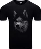 Diarbo Herren T-Shirt mit Tierliebhaber Druck Husky Kopf Produktbild-Vorschau 1
