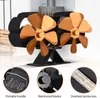 Dual Head 6 Blade Heat Powered Stove Fan mit Tragegriff und Produktbild-Vorschau 5