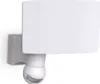 A white motion sensor light with a gray mounting bracket against a white background. Produktbild-Vorschau