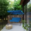 CASARIA® Hollywoodschaukel 2 Sitzer wetterfest Atlantik Produktbild-Vorschau 2