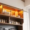Armadio alto STILVORA, finitura noce, con illuminazione a Anteprima dell’immagine prodotto 8