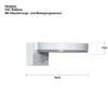 A white wall light with dimensions indicated. Produktbild-Vorschau