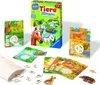 A board game box and its components are displayed on a white background. Produktbild-Vorschau