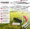 Table pliante de camping en aluminium avec housse, 70 x 70 Voir les images du produit 2